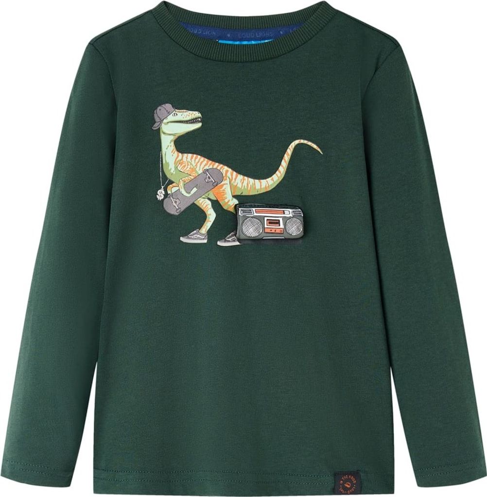Kinder-Langarmshirt Dunkelgrün 104 Produktbild 
