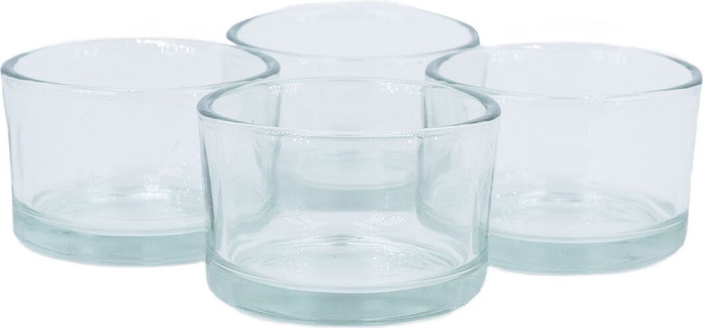 Teelichtgläser klein 51x33mm klar/transparent 4er Set Produktbild 