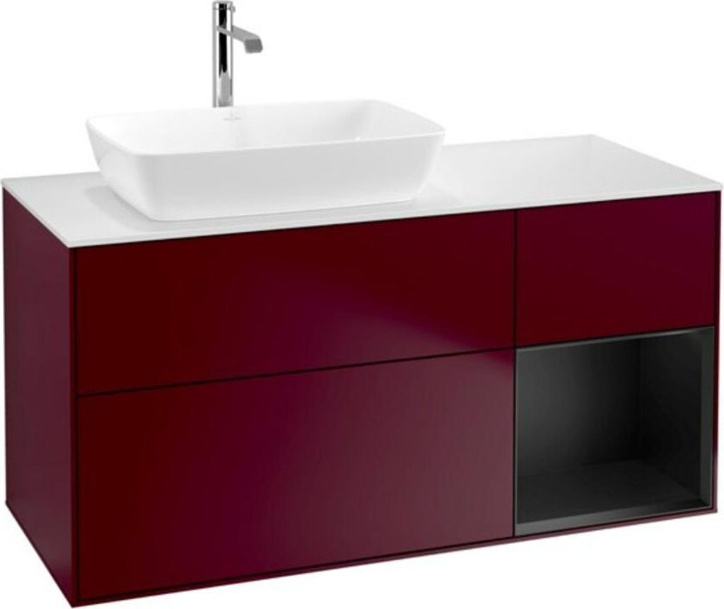 V&B Waschtischunterschrank Finion 120cm, Pl wh. m, Reg bla m Lac, Peo m