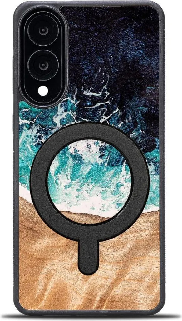 Custodia Galaxy S25 Edge Bewood Unique Dream Island MagSafe - Blu/Marrone