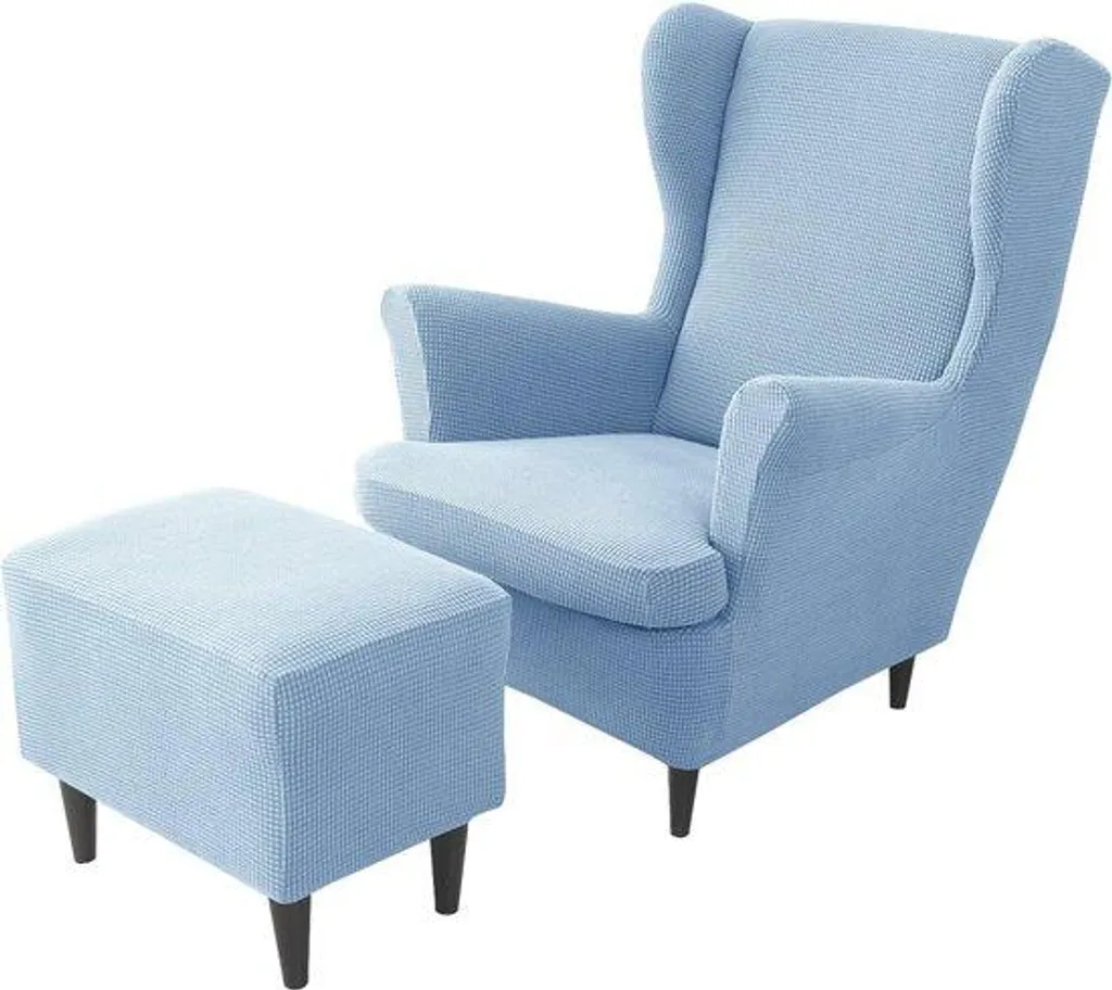 Housse de fauteuil à oreilles spéciale animaux - Cuir bleu clair 3 pcs