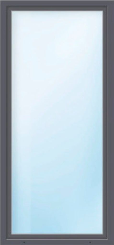 ARON Basic+ Terrassentür Kunststoff 1 Flügelig (Dreh-Kipp) ESG 80x195 cm RAL 7016 anthrazitgrau DIN Rechts (Förderfähig)