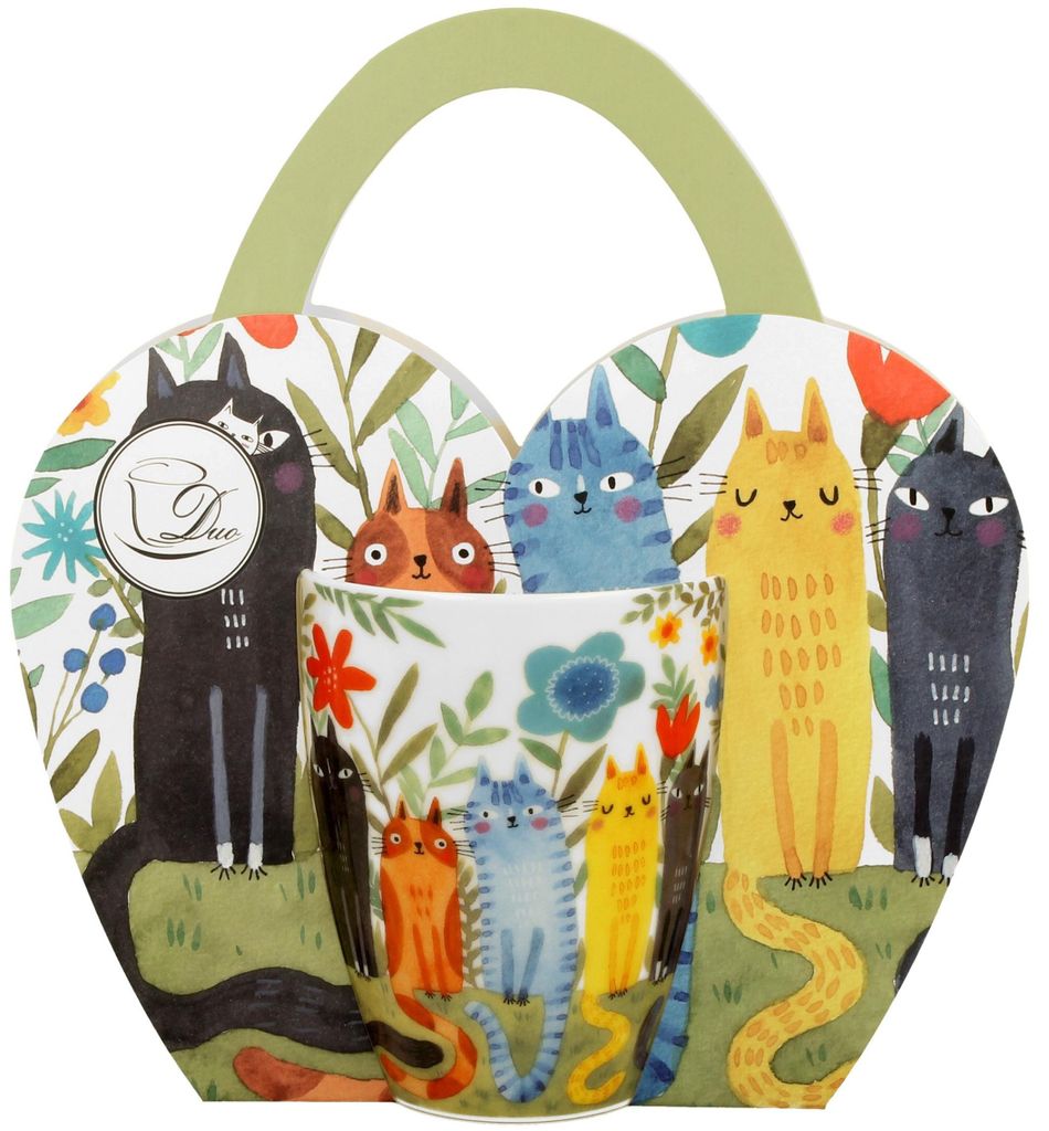 Porcelánový hrnček v darčekovej krabičke Cat´s World Garden Obrázok produktu 