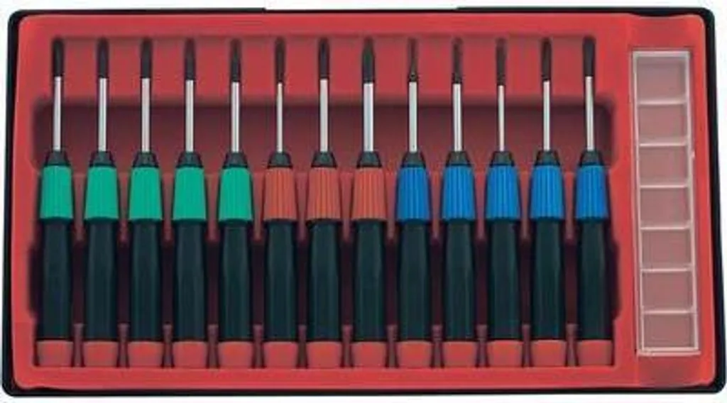 Jeu de tournevis Basetech 14 pièces pour électronique et mécanique 813679