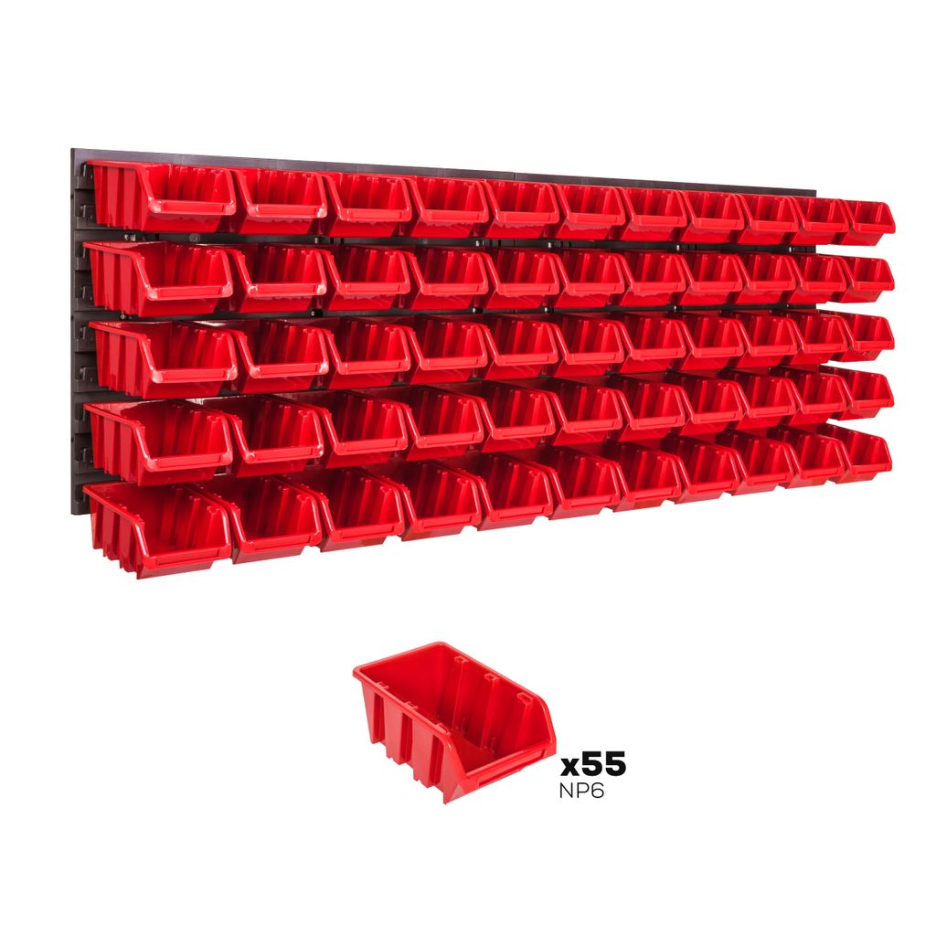 Lagersystem Wandregal 1152 x 390 mm | 55 stck. Box | Produktbild 