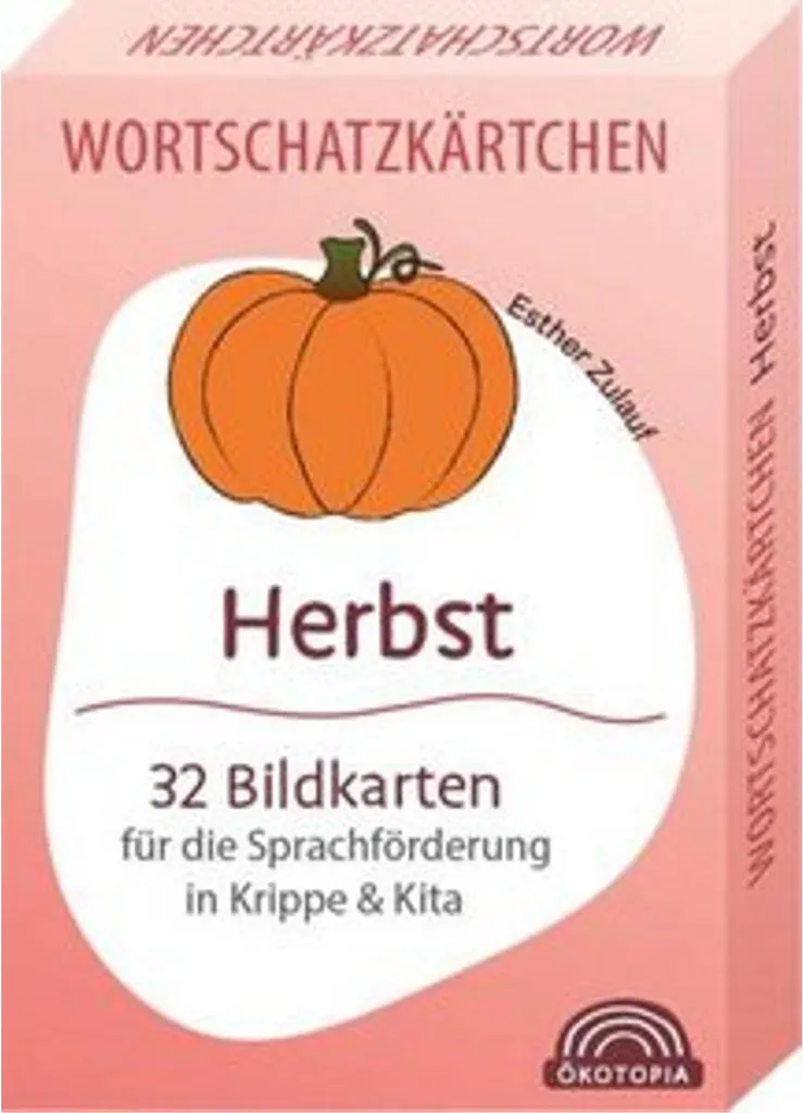 Cartes illustrées automne Wortschatzkärtchen Herbst en carton rigide
