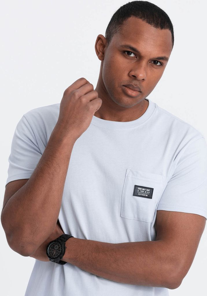 Ombre Clothing Kurzarmhemd für Männer Vokiac Blau L