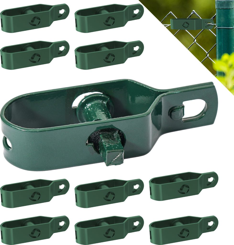 Fepro® Drahtspanner verzinkt, grün kunststoffbeschichtet, Produktbild 