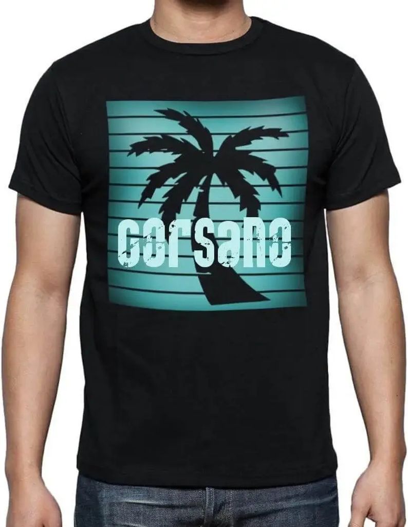 Herren Grafik T-Shirt Palme Strand Urlaub in Korsika – Palm, Beach, Holidays In Corsano – Öko-Verantwortlich Vintage Jahrgang Kurzarm Lustige ...