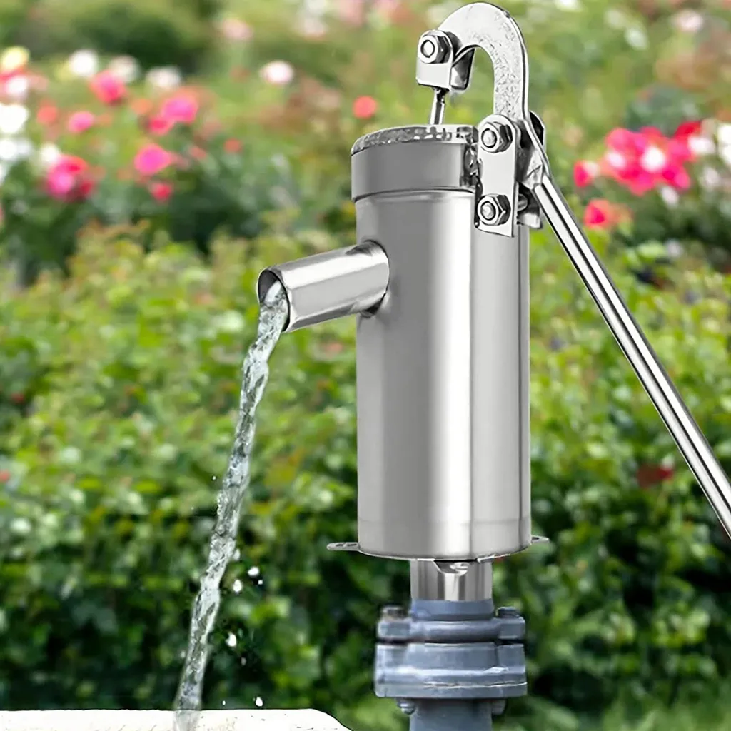 Pompe à eau pour jardin et parc sans électricité Inox aspiration 8 m - 3