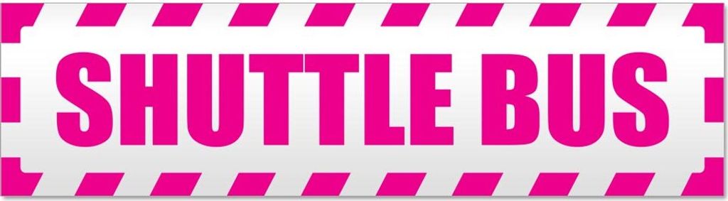 Shuttle Bus gestreift Magnetschild Schild magnetisch