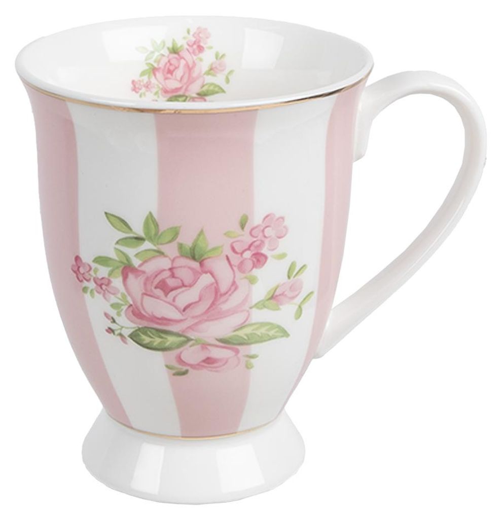 Clayre & Eef kopje, 300 ml, Rosa Violett, porselein, met Productafbeelding 