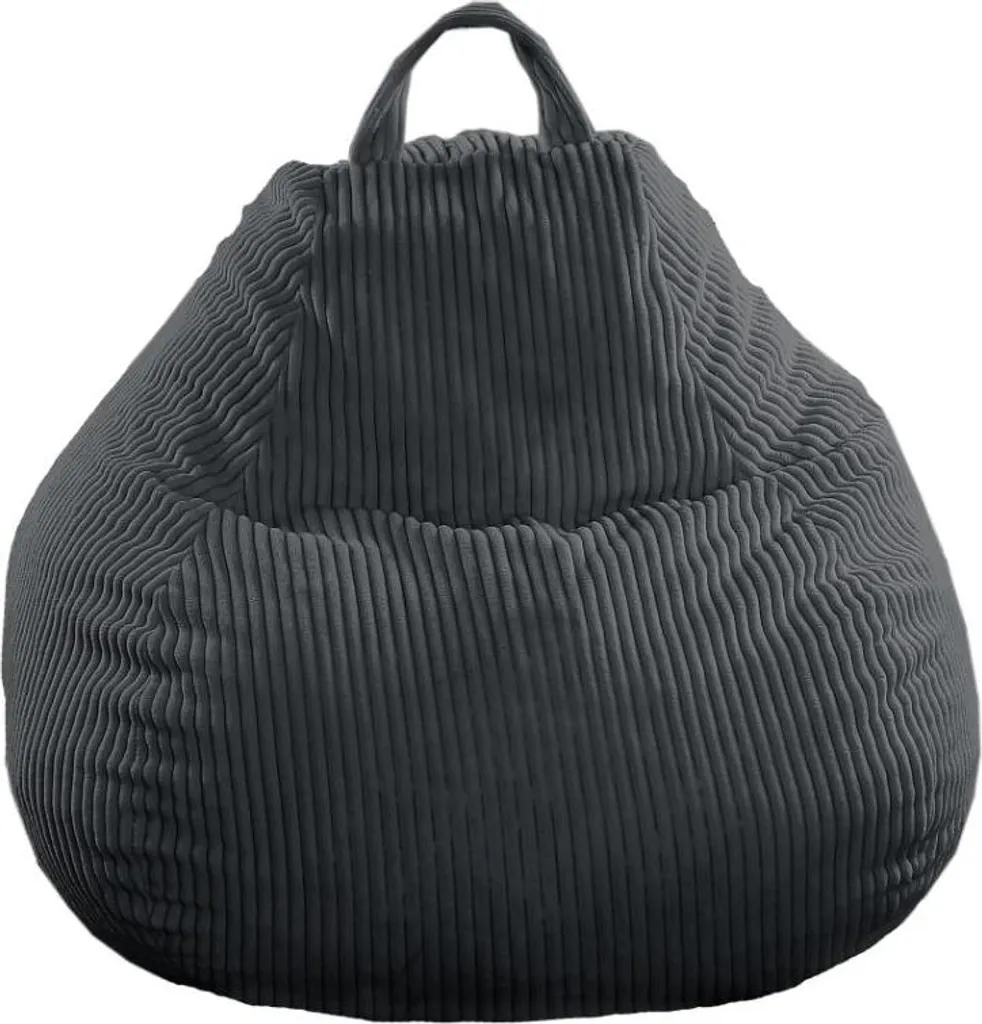 Pouf Gigante BANANAIR Velluto a Coste 120x100 | Lavabile e Resistente