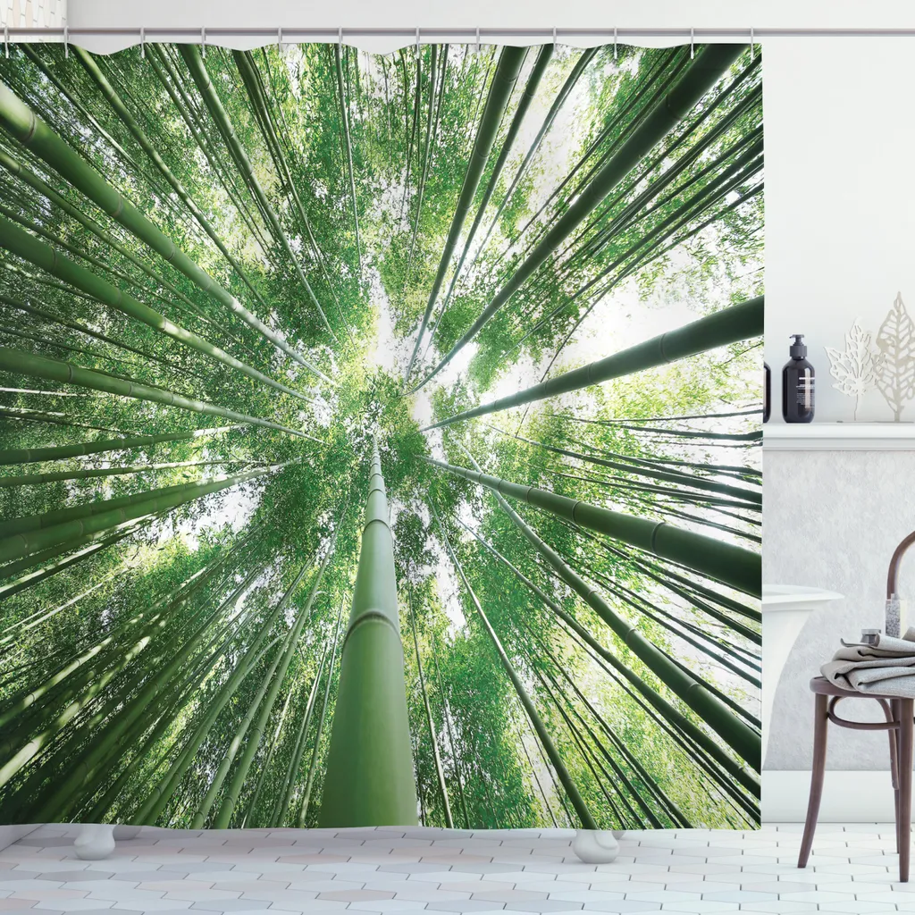 Tenda Doccia Effetto Natura ABAKUHAUS Bambù - Atmosfera Spa