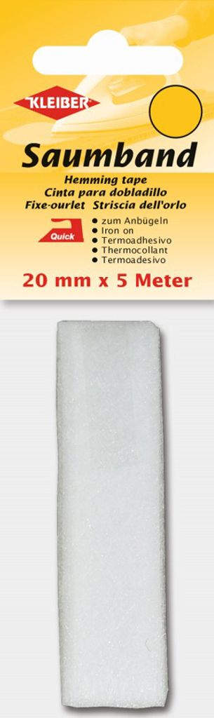 KLEIBER Saumvlies 20 mm x 5 m weiß Produktbild 
