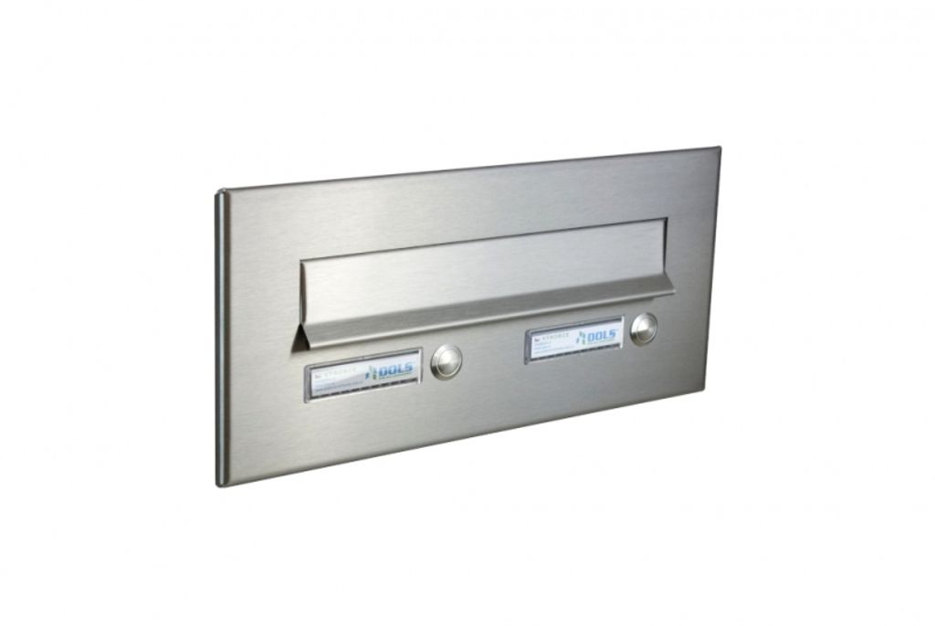 CD-36 Edelstahl Briefkasten Frontplatte mit 2 Tastern (160x310 mm)