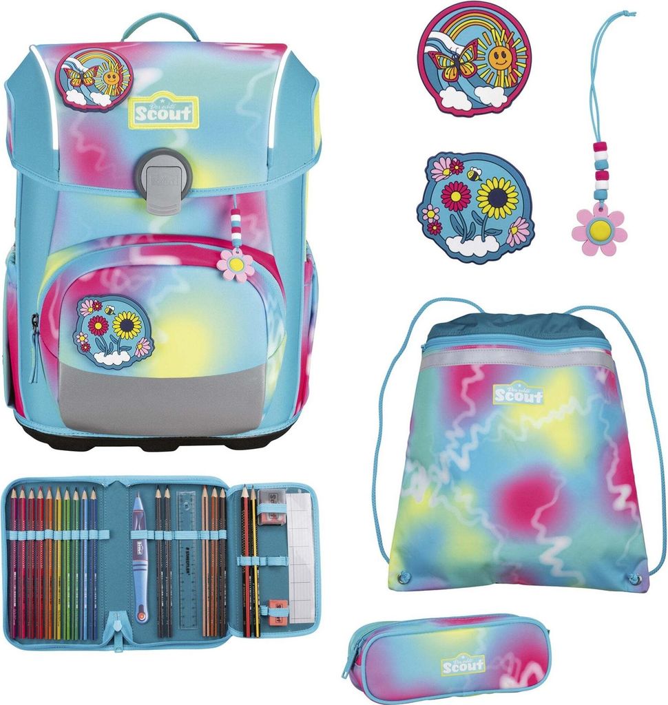 Scout sac d'école Safety Light Neo Set 4 pièces Happy Image du produit 
