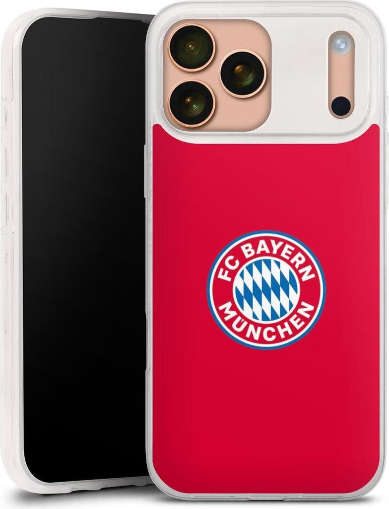 DeinDesign Slim Hülle für Apple iPhone 17 Pro Max Silikon Case Ultra Dünn Handyhülle FC Bayern München FCB Logo
