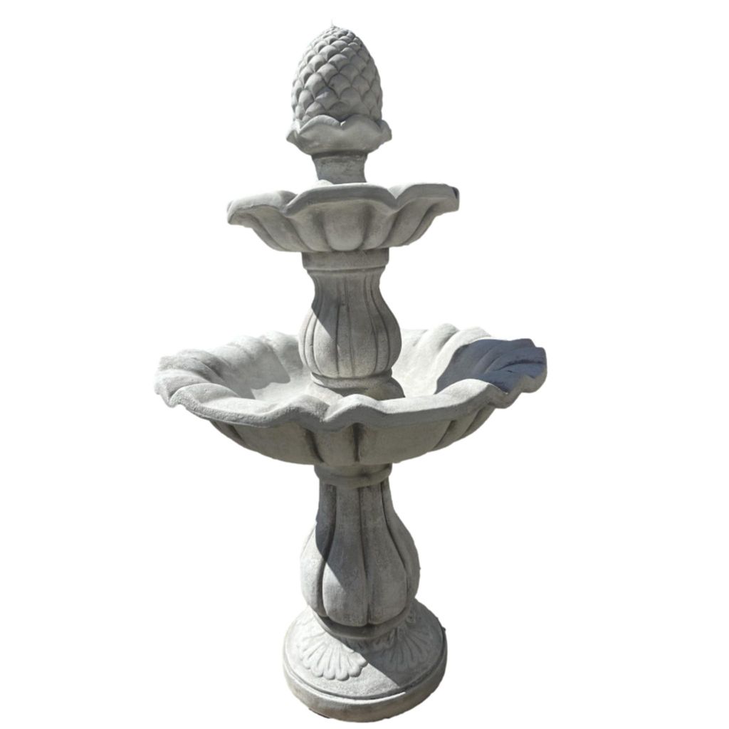 Schöner Springbrunnen mit Zapfen, für den Garten, Balkon Produktbild 