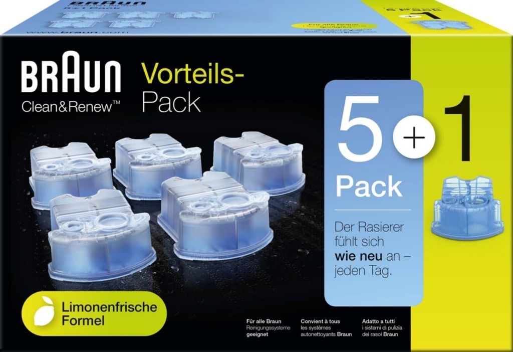 Braun Kartuschen Clean&Renew 5+1er Pack Produktbild 