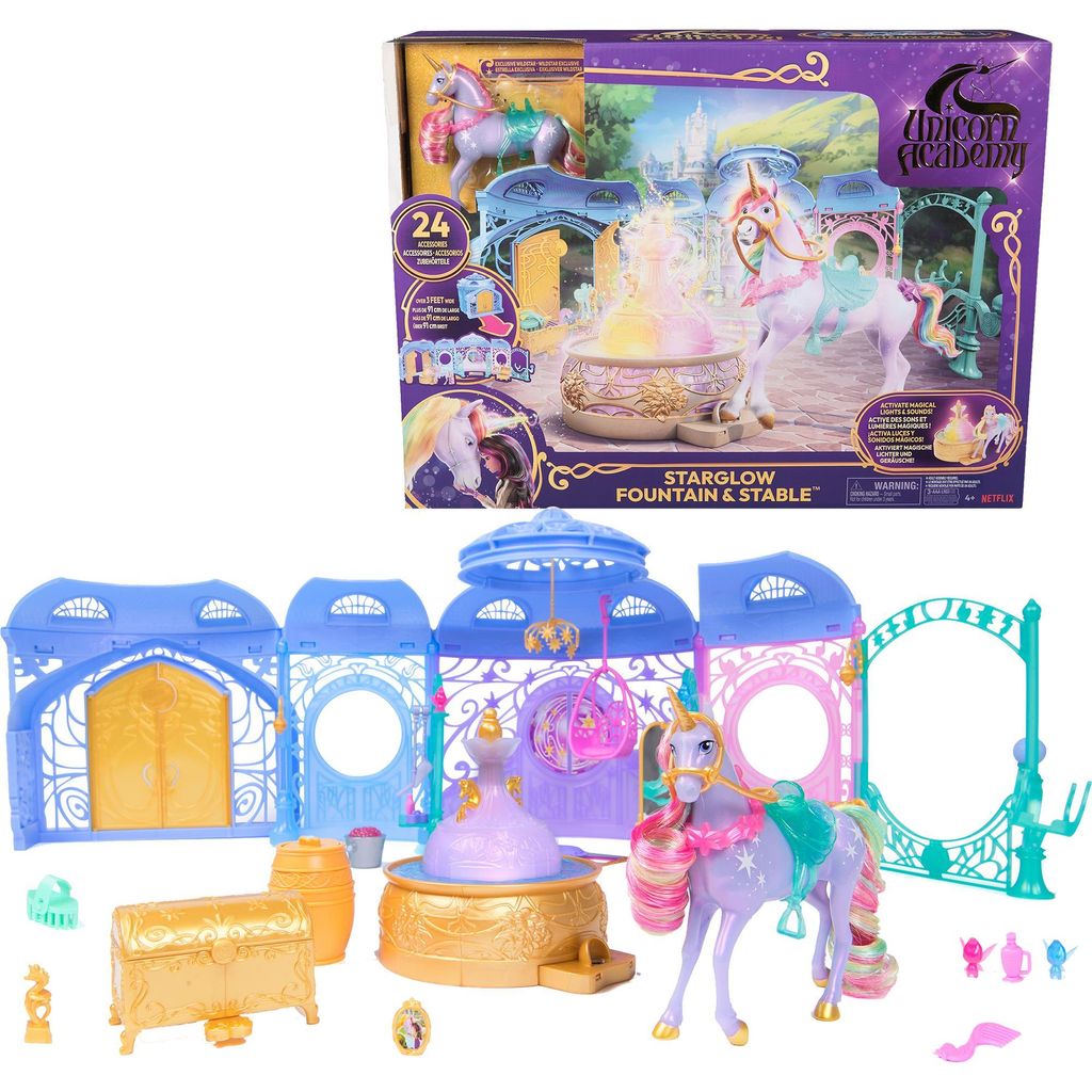 Unicorn Academy -  Stall Spielset (inkl. Brunnen mit Licht- Produktbild 