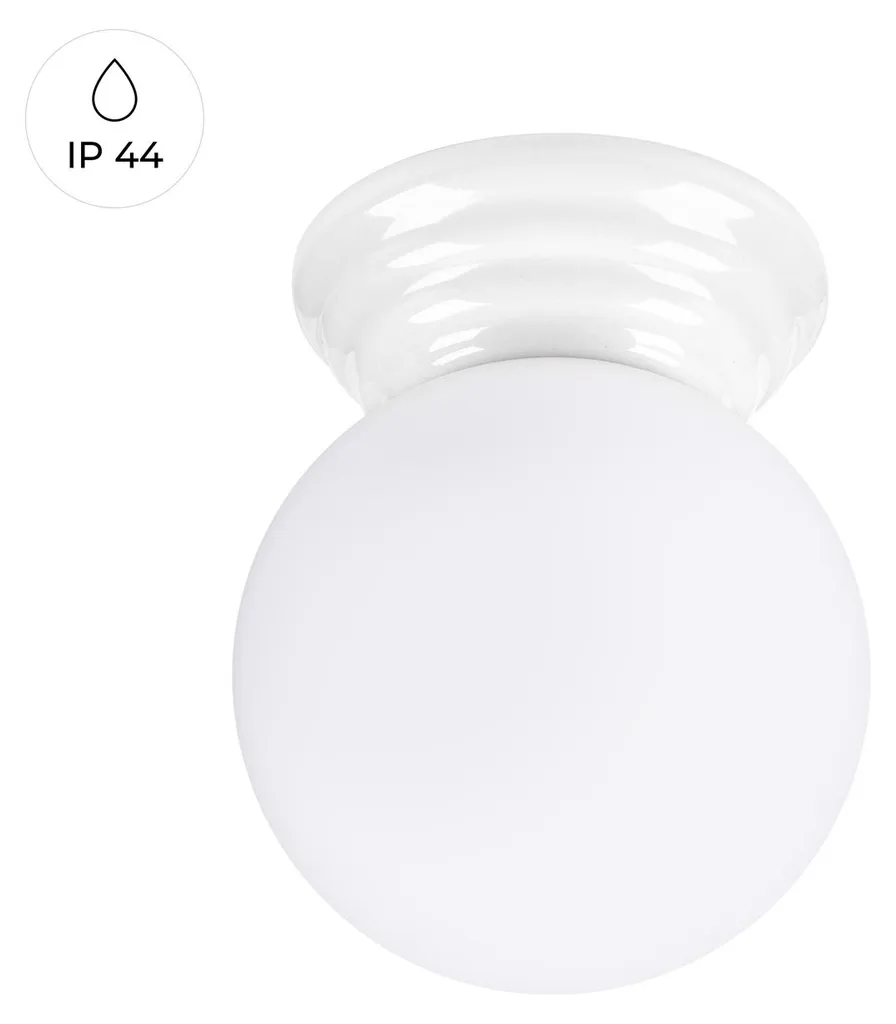 Plafonnier Luminaire pour Salle de Bain et Couloir IP44 Céramique G9