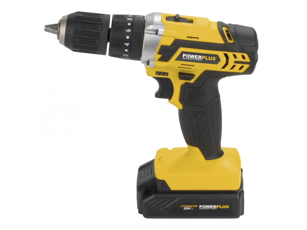 Pack Perceuse visseuse sans fil et Visseuse à chocs Powerplus 20V Max - 2