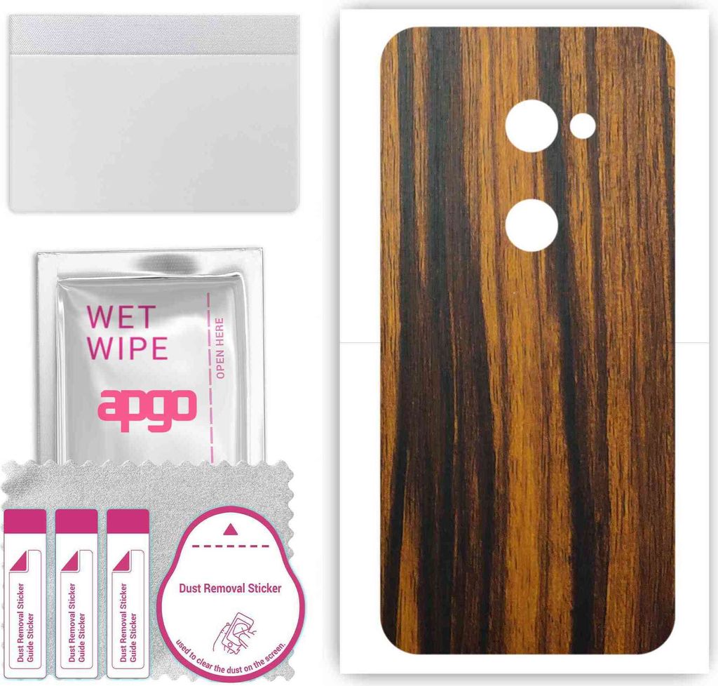 apgo Rückseite Schutzfolie, Skin, kompatibel mit Sharp Aquos Zero, Hinten Displayschutzfolie aus Vinylfolie, kratzfest, einfache Montage - Tigerwood
