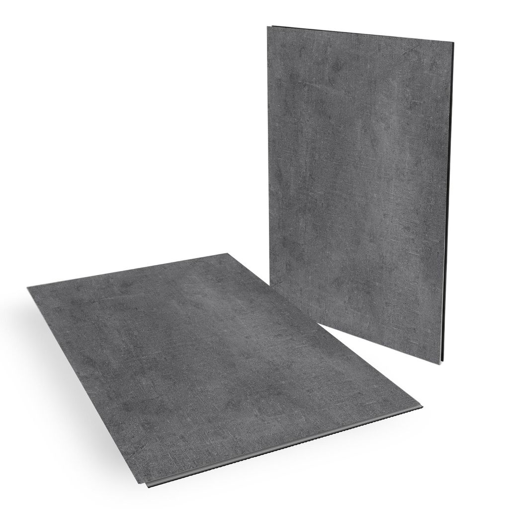 Muster Klick-Vinyl-Fliese Marmor-Stein-Optik XL inkl. Trittschalldämmung – Matt Oberfläche – DIY-Verlegung von STILEWO - Basic Beton