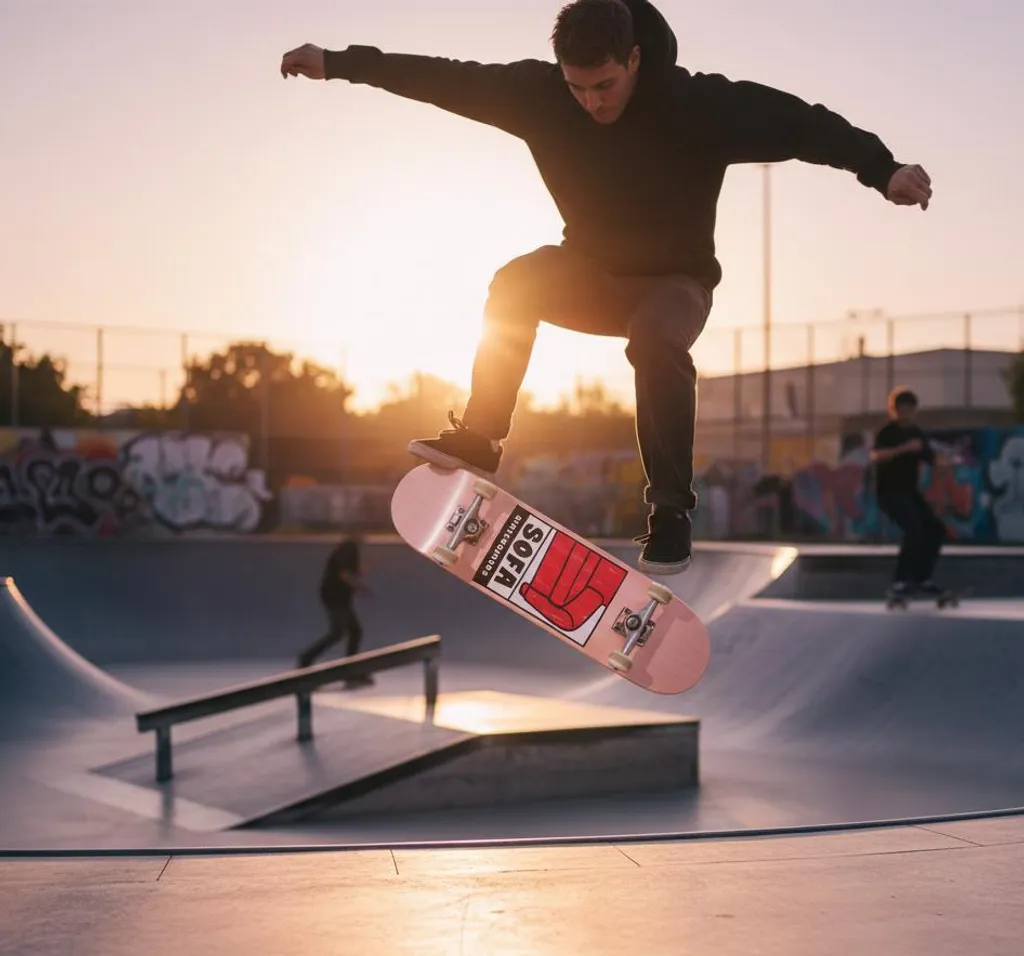 Skateboard Deck 8.375" Misc-4 Rouge Sofa Skateboards avec Pop Durable
