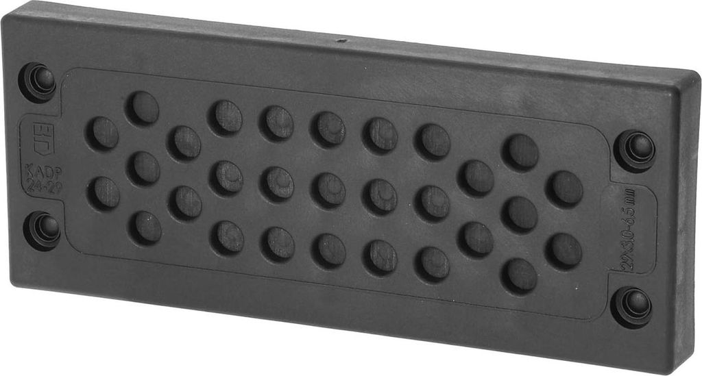 Kabeldurchführungsplatte mit 29 Öffnungen für 29 Kabel Montageausschnitt Anbaugehäuse 24B für Kabel, Leitungen und