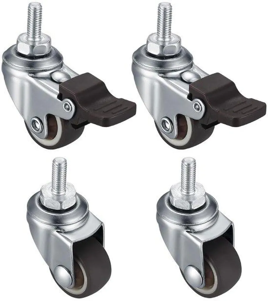 Roulettes de Meubles Pivotantes M8 avec Frein Allecto Plus - Lot de 4
