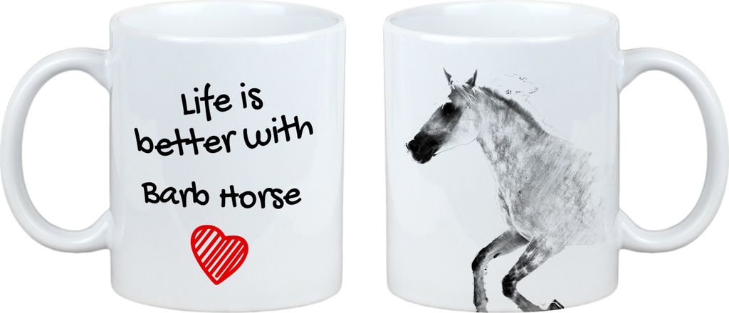 Barb-Pferd - Tasse mit Pferd, Tasse mit Bild, personalisiertes Geschenk der Marke Art-Dog
