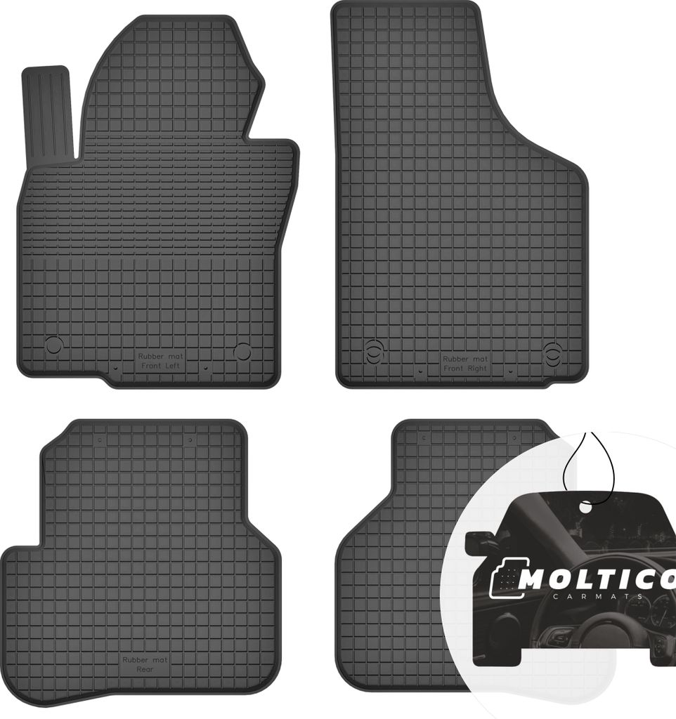 Gummimatten mit Rand Auto Fußmatten Gummi Automatten Passgenau 4-teilig Set - passend für Volkswagen Passat CC 2008-2012