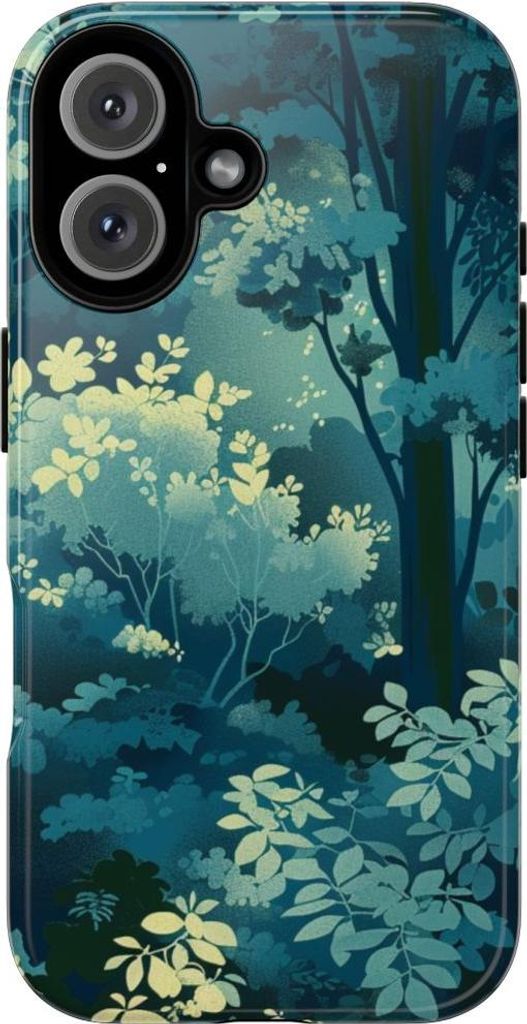 Leuchtendes Blätterwald-Motiv – Hülle Kompatibel mit iPhone 16