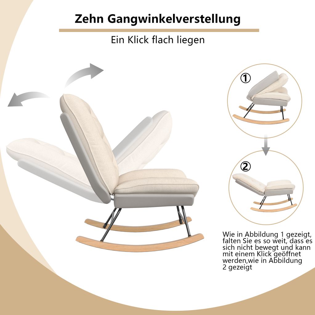 Fortuna Lai Schaukelstuhl Relaxsessel Produktbild 5