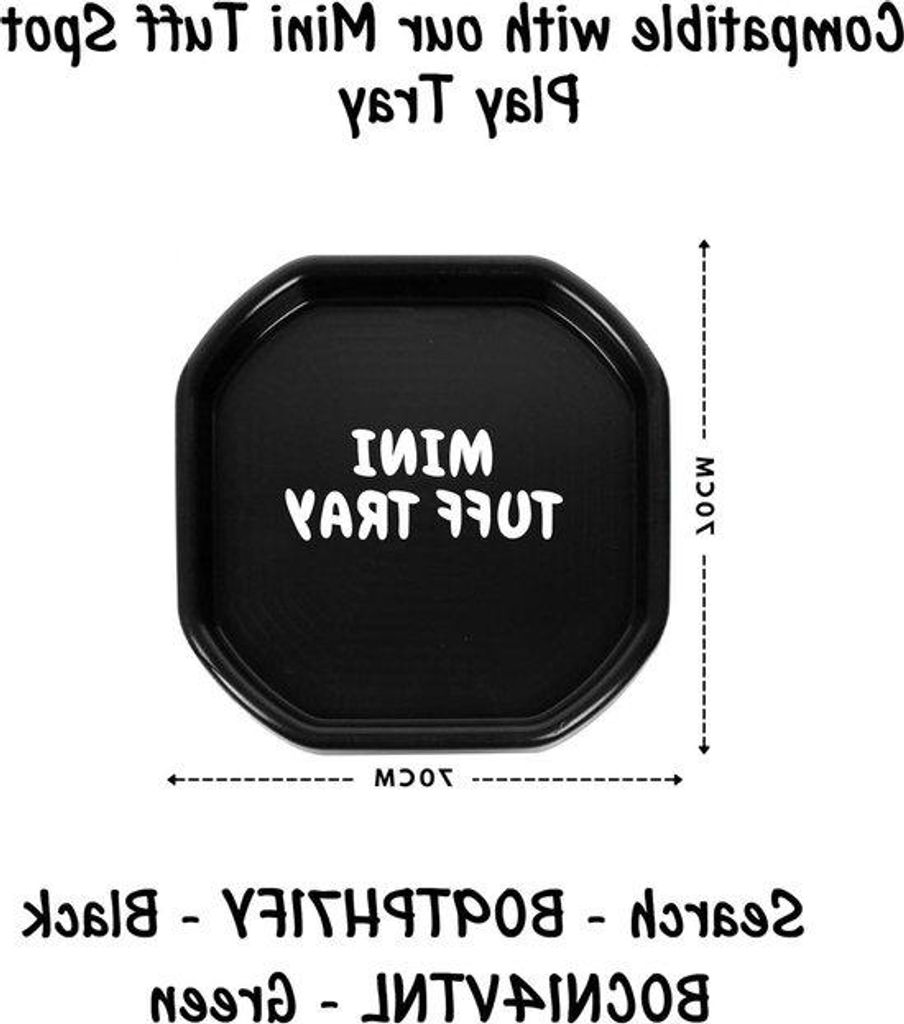 Zahlenrastermatte Mini-Tray-Mat Schwarz 60x60 cm Vinyl rechenfördernd für Mini Tuff Tray