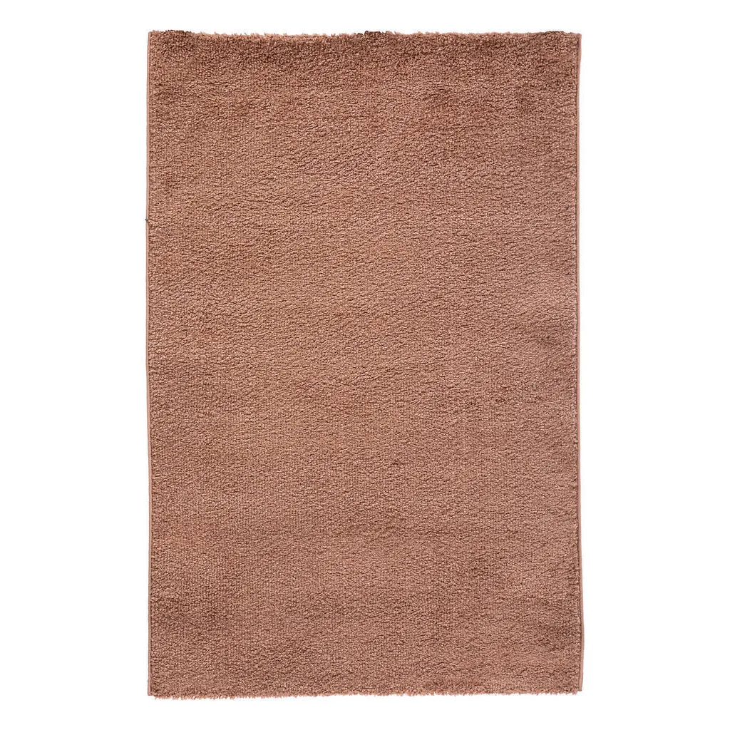 Tapis bicolore terracotta rose en jute 100x150 cm - Texture Artisanale