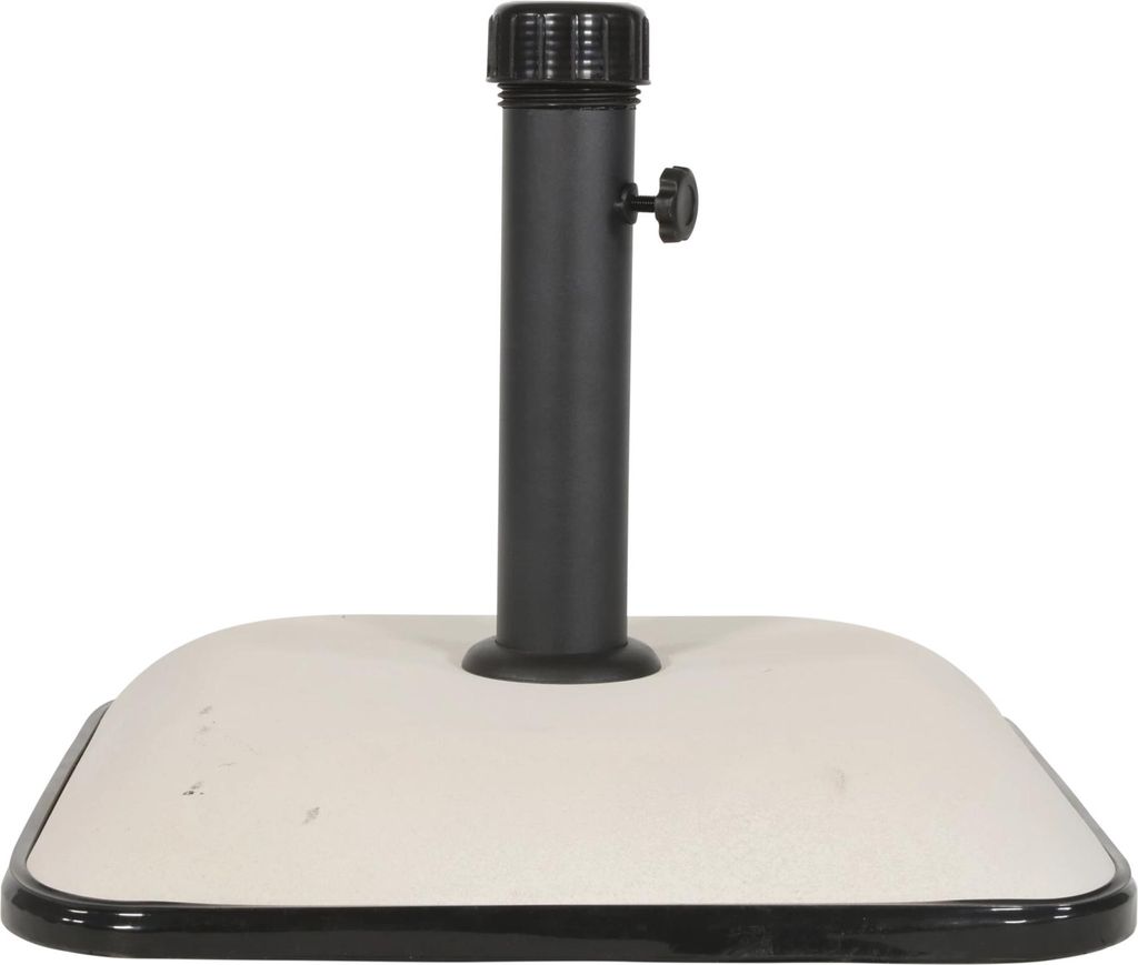 Sonnenschirmständer Beton Quadratisch - 45x45cm - 25kg - Beige/Weiß