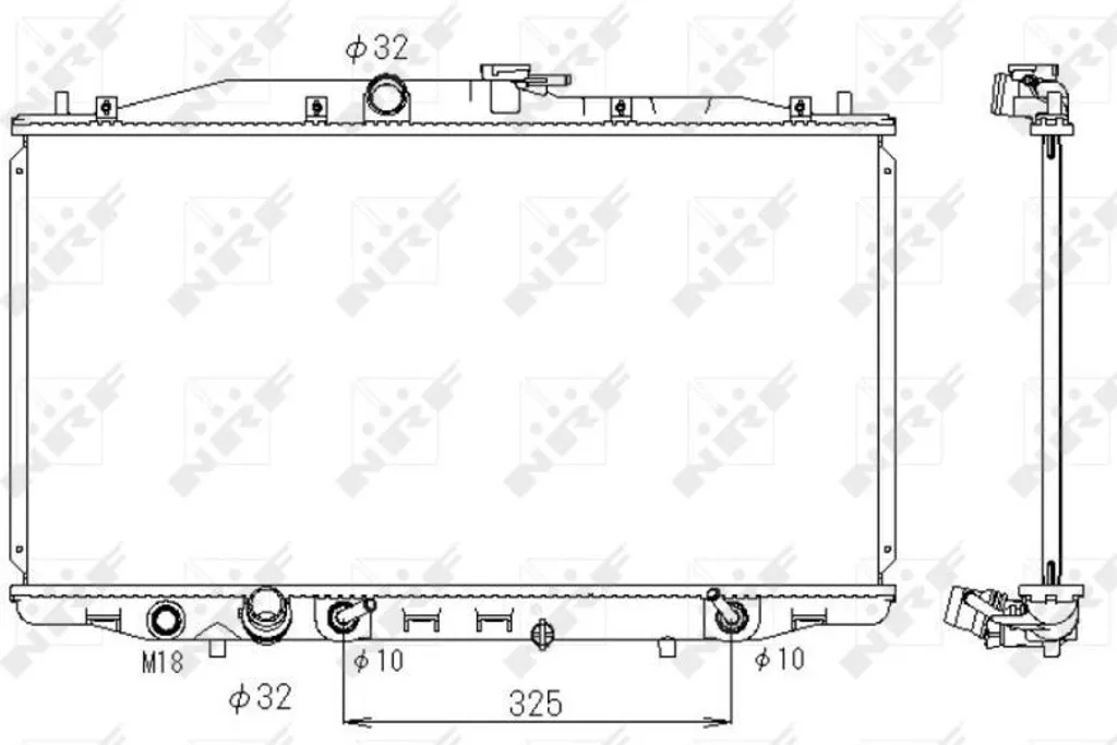 Radiateur de Refroidissement Moteur pour Accord VII - OE 19010RBA901