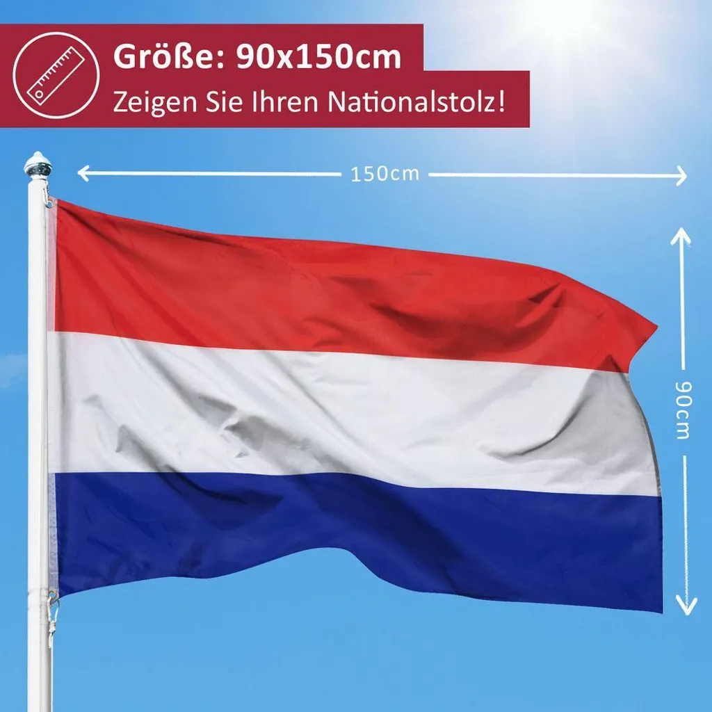Drapeau des Pays-Bas 90x150 cm Pavillon National Néerlandais Résistant