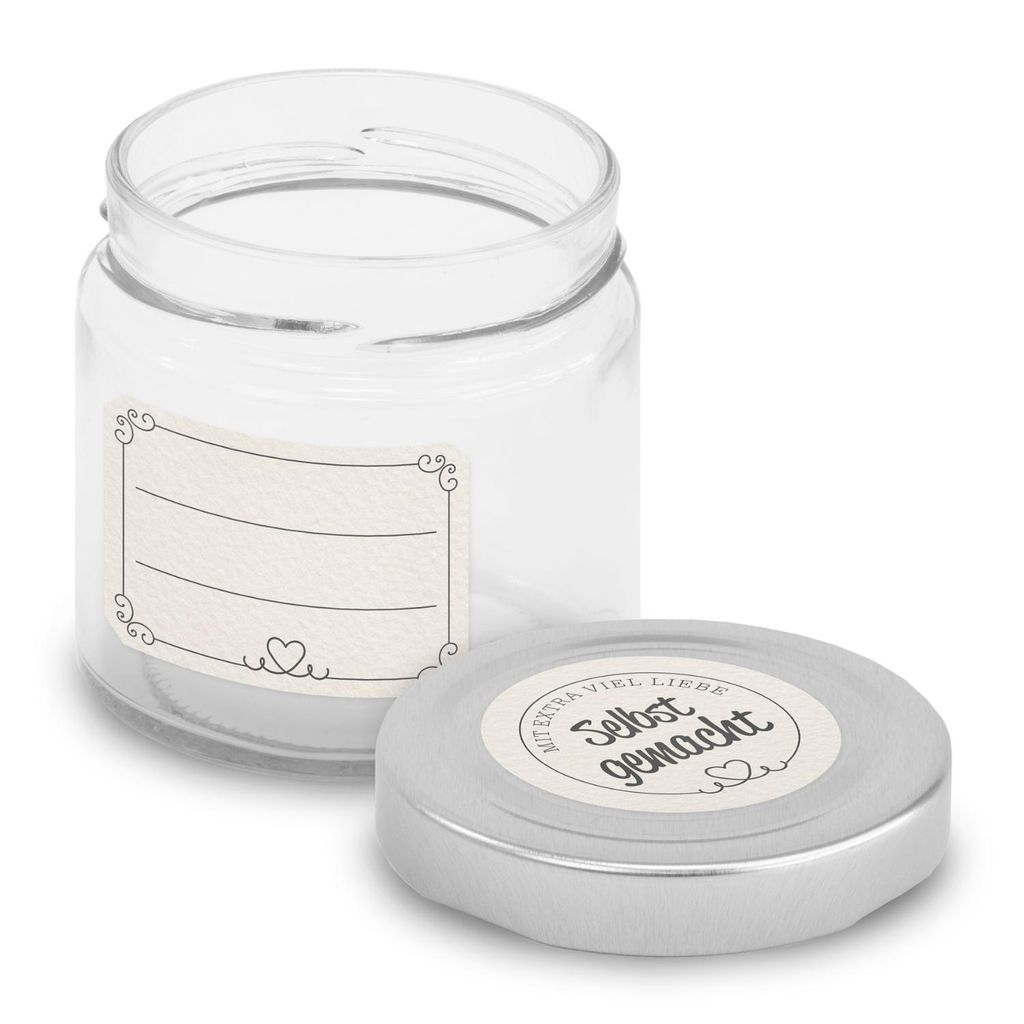 itenga Set 10 Marmeladengläser rund 212ml mit Sticker zum Produktbild 4