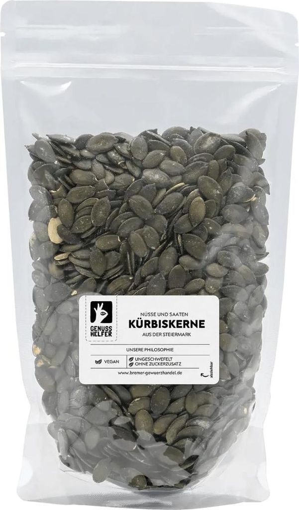 Steirische Kürbiskerne geschält, Arzneikürbis Kürbiskerne aus der Steiermark, 500g