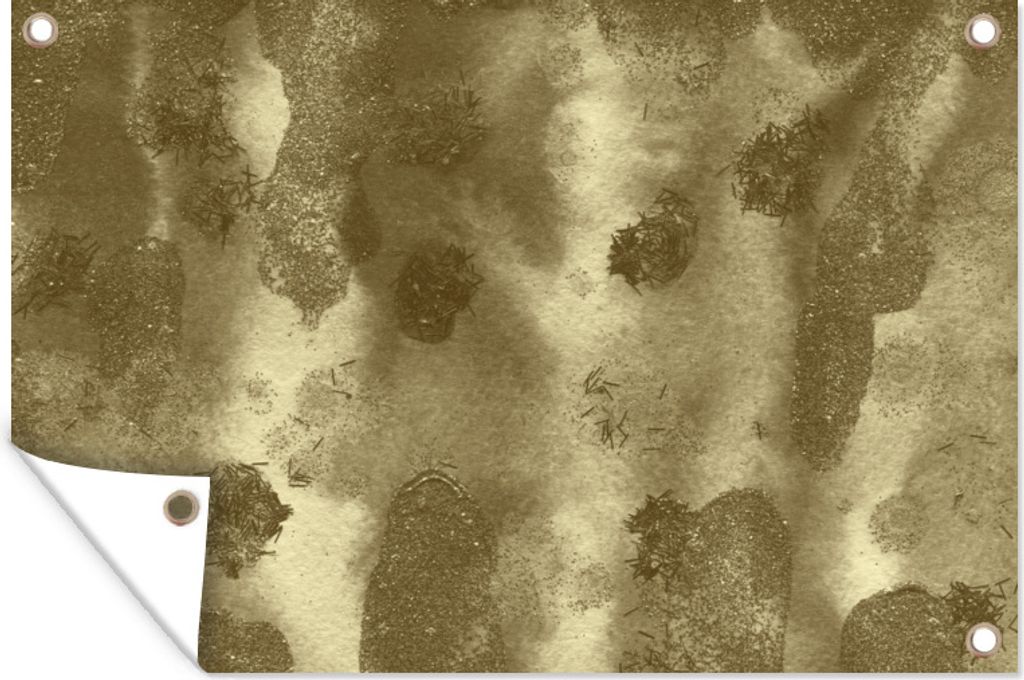 MuchoWow 90x60 cm Outdoor-Poster Gartendeko Sichtschutz Garten Poster für den Garten Gold - Textur - Abstrakt