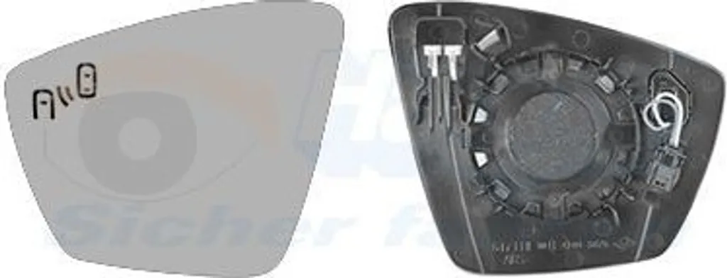Rétroviseur SKODA Karoq NU7 miroir convexe chauffant VAN WEZEL 7643835