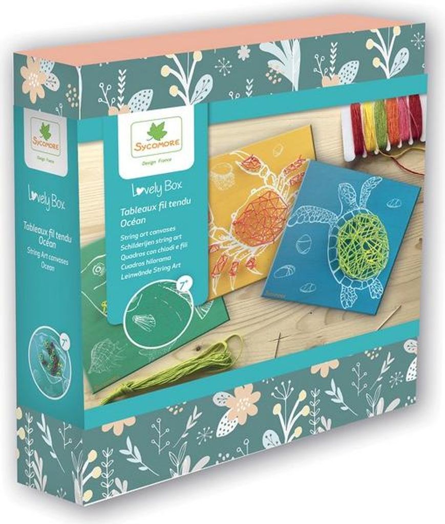Sycomore String Art Spielzeug Lovely Box Ocean kreatives Bastelset