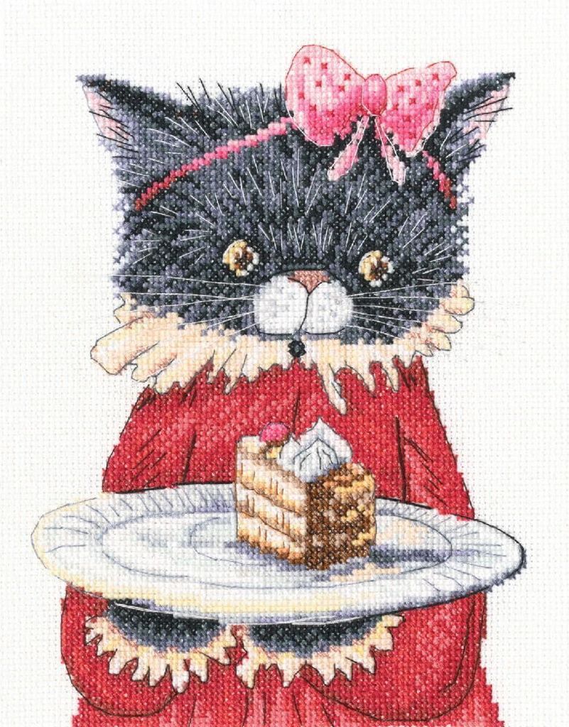 RTO Kreuzstich Set "Katzen. Ich bringe Glück", Zählmuster, 15,5x21cm