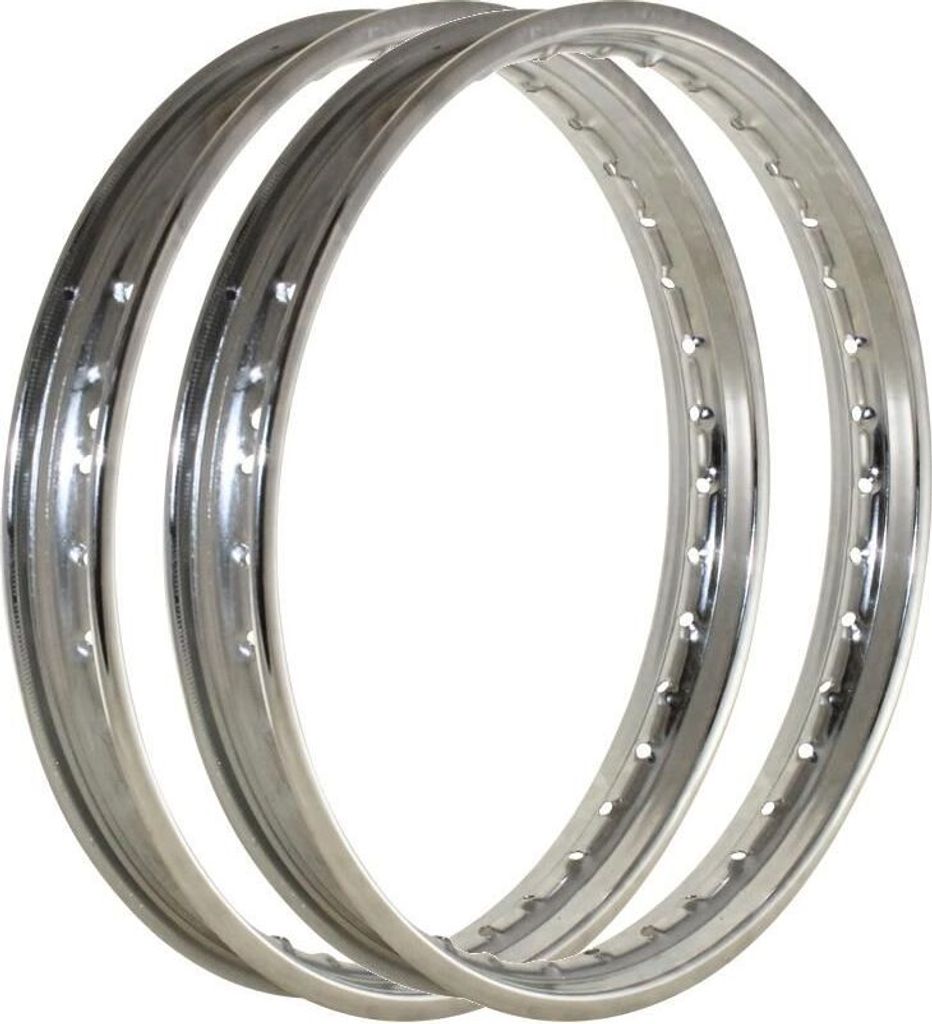 2x Ruota cromata 1,50x17 pollici (36 fori) universale per Immagine del prodotto 