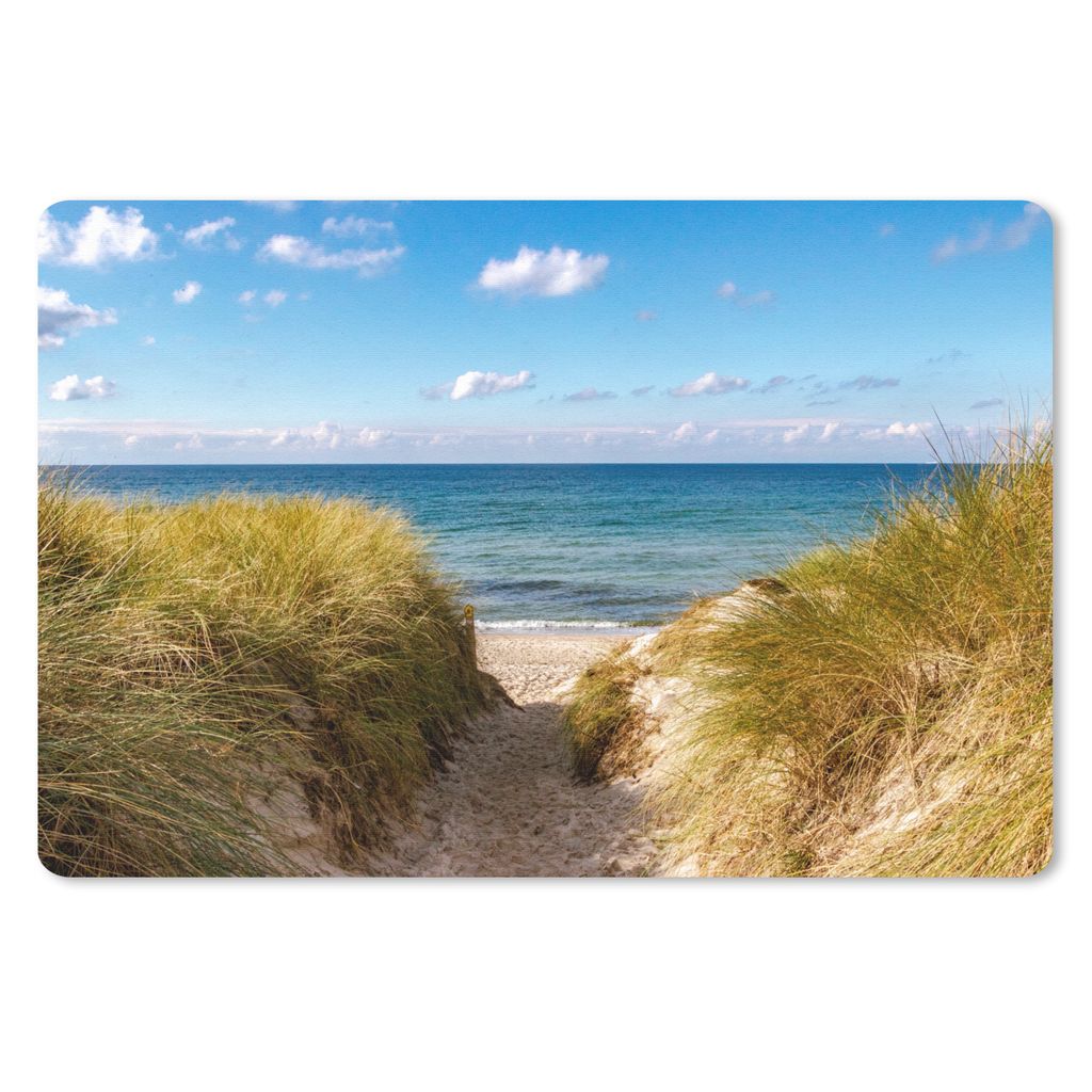 MuchoWow Schreibtischunterlage Strand - Wolken - Deutschland 60x40 cm - XXL Mauspad - Großes Mauspad