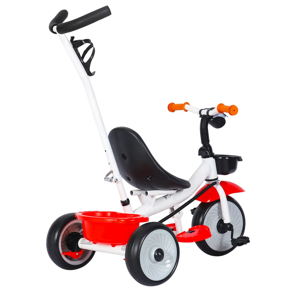 Tricycle Enfants Robuste avec Repose-pieds Intégré Coloris Blanc Rouge - 6